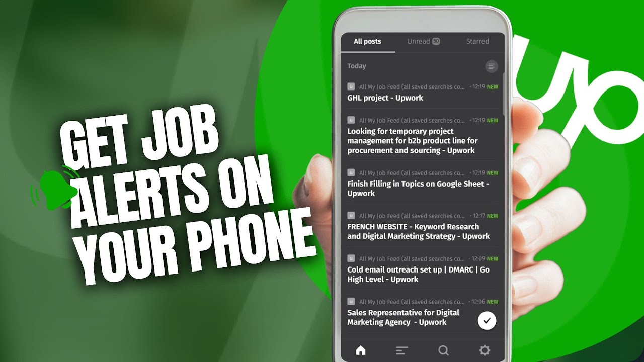 How to get Upwork Job Alerts on your Phone: RSS Feed