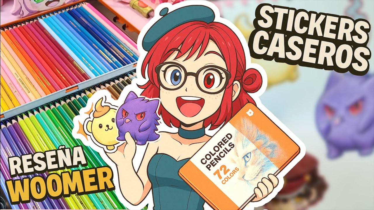 ✏️ Cómo hacer STICKERS Caseros | Probamos los Colores WOOMER | RESEÑA | ¿Valen la Pena?✍🏻✍🏻