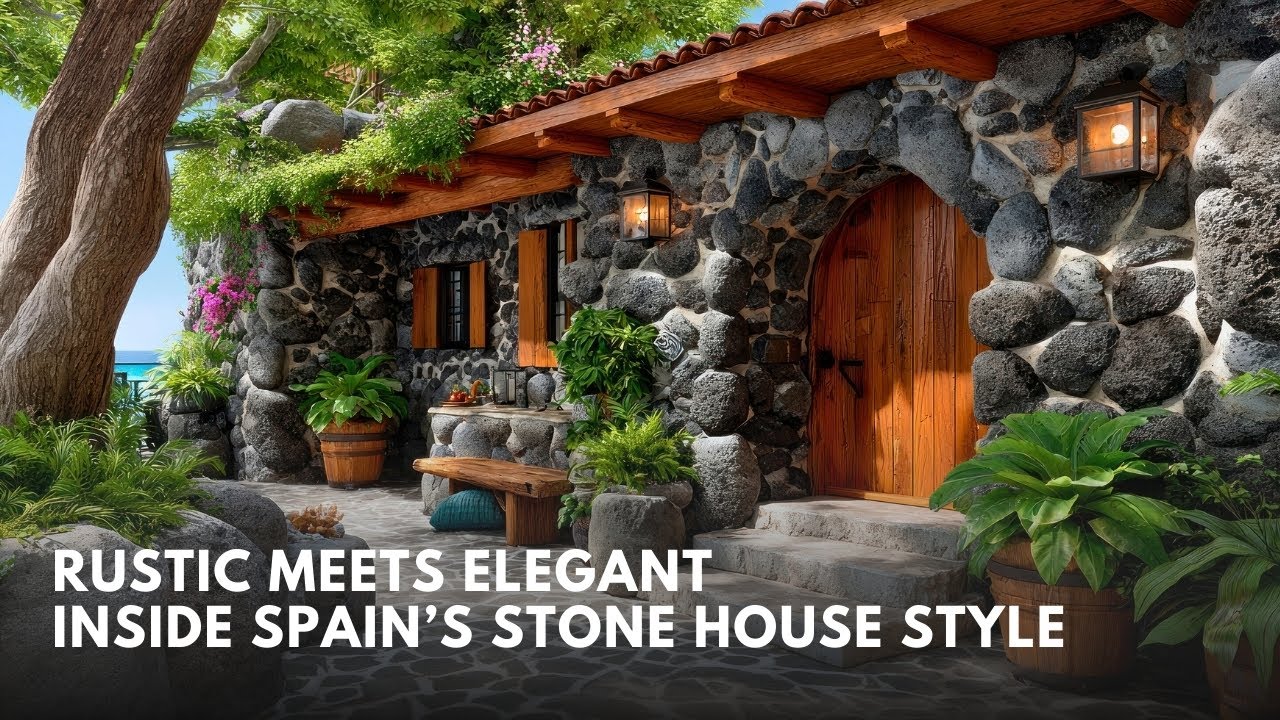 Traditional Spanish House Design How Rough Black Stone Creates Timeless Beauty