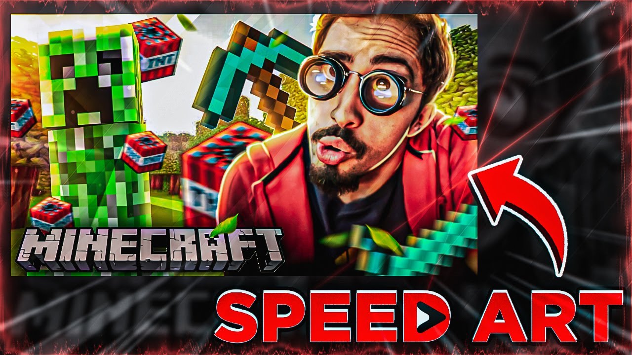 Speed Art #18. Thumbnail de Minecraft/Games pelo Celular (ps touch) - Ipoa dzn