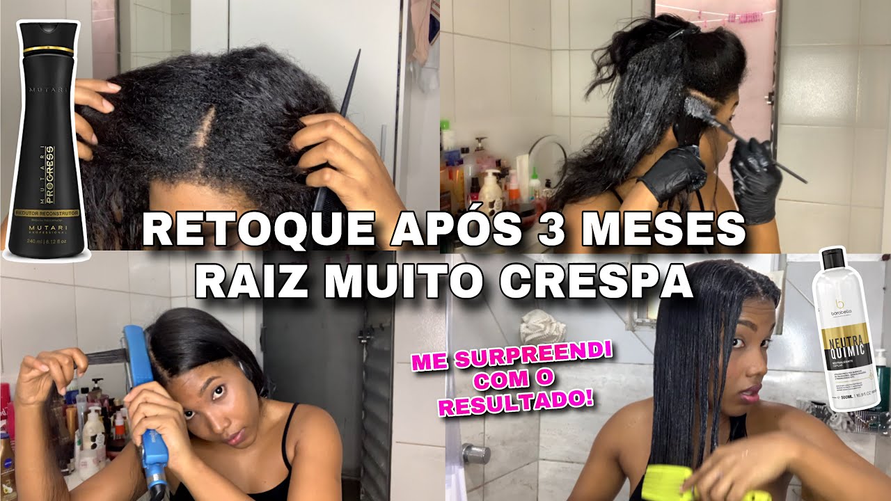 RETOQUE DE RAIZ MUTARI PROGRESS + Primeira lavagem pós química | Cabelo Crespo