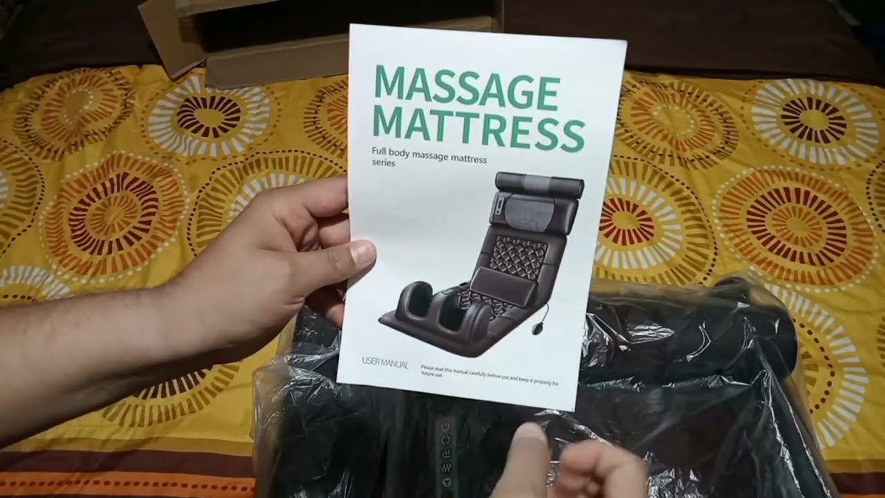 Tapete de masaje con calefacción de cuerpo completo con 20 cabezales tipo Shiatsu