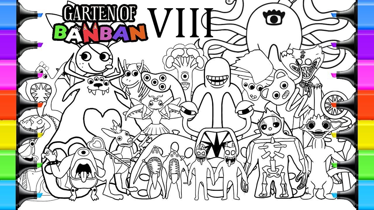 Garten of Banban 1, 2, 3, 4, 5, 6, 7, 8 New Coloring Pages / Coloring NEW BOSSES / NCS Music