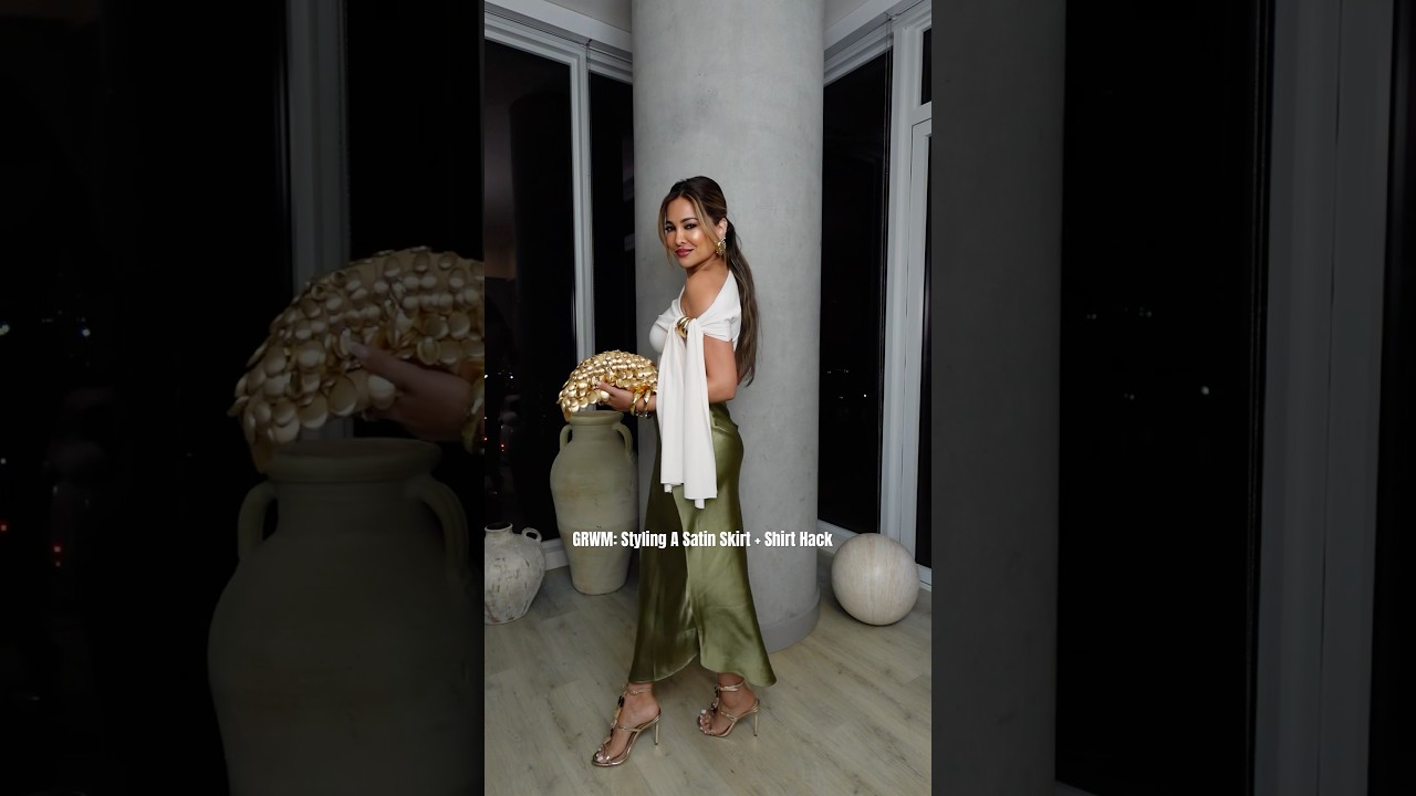 GRWM: Styling A Satin Skirt + Shirt Hack ✨ 