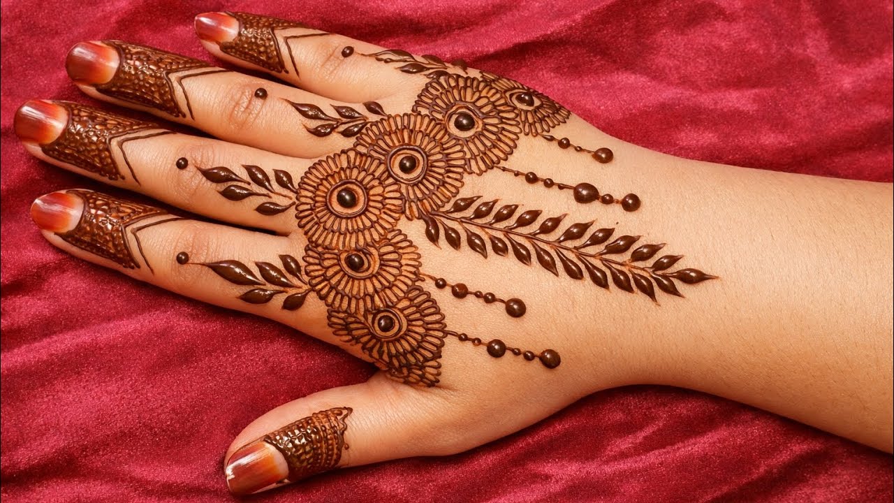 Stylish backhand mehndidesign|Easy Mehndidesigns|mehndi tutorial|hennadesign|henna|Eid specialmehndi