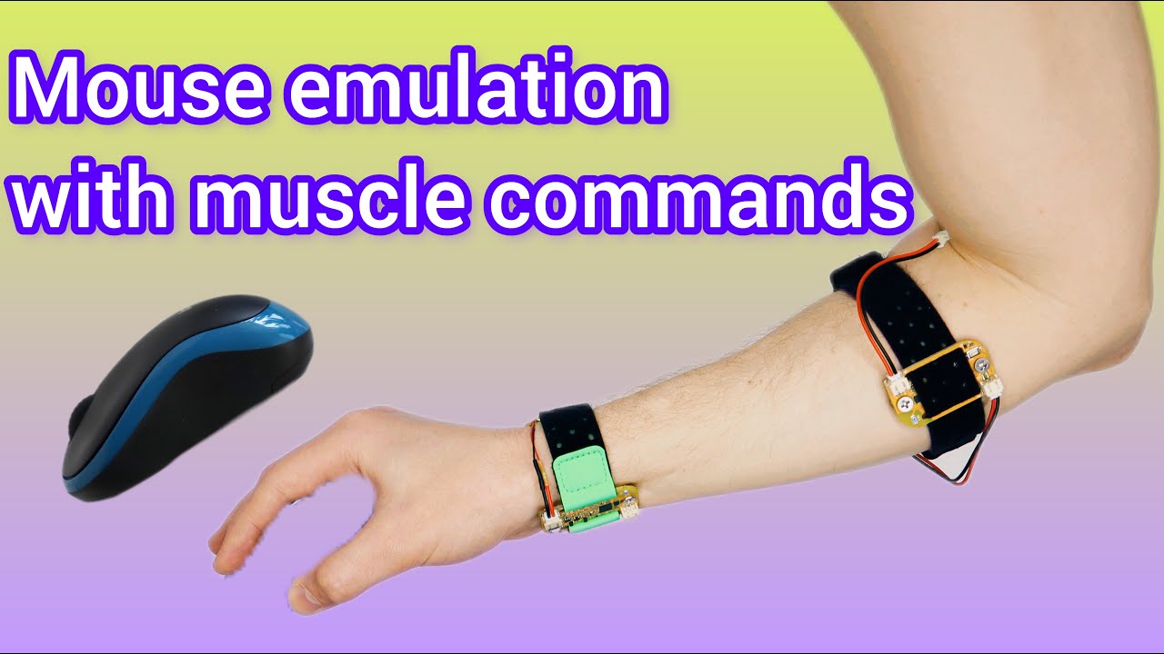 Mouse emulation with muscle commands: uMyo EMG sensor #emgsensor