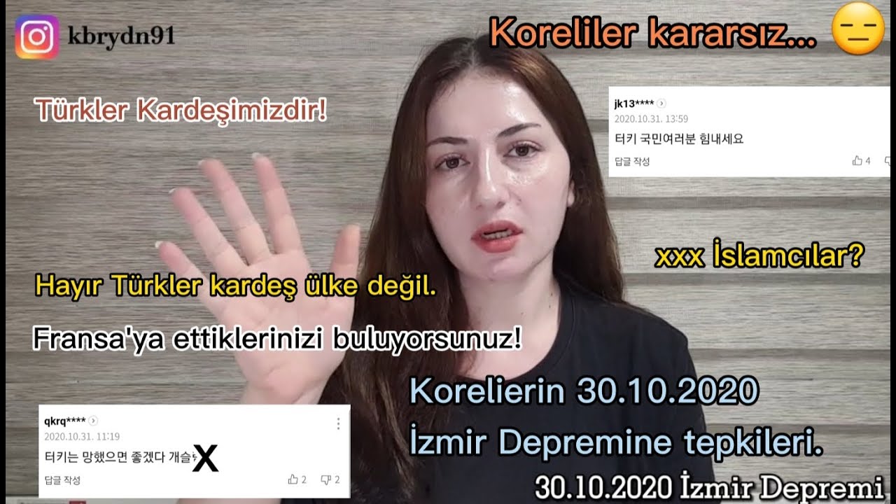 30.10.2020 İzmir depremi Kore basınında, Korelilerin habere tepkileri. İyi dilekler için minnettarız