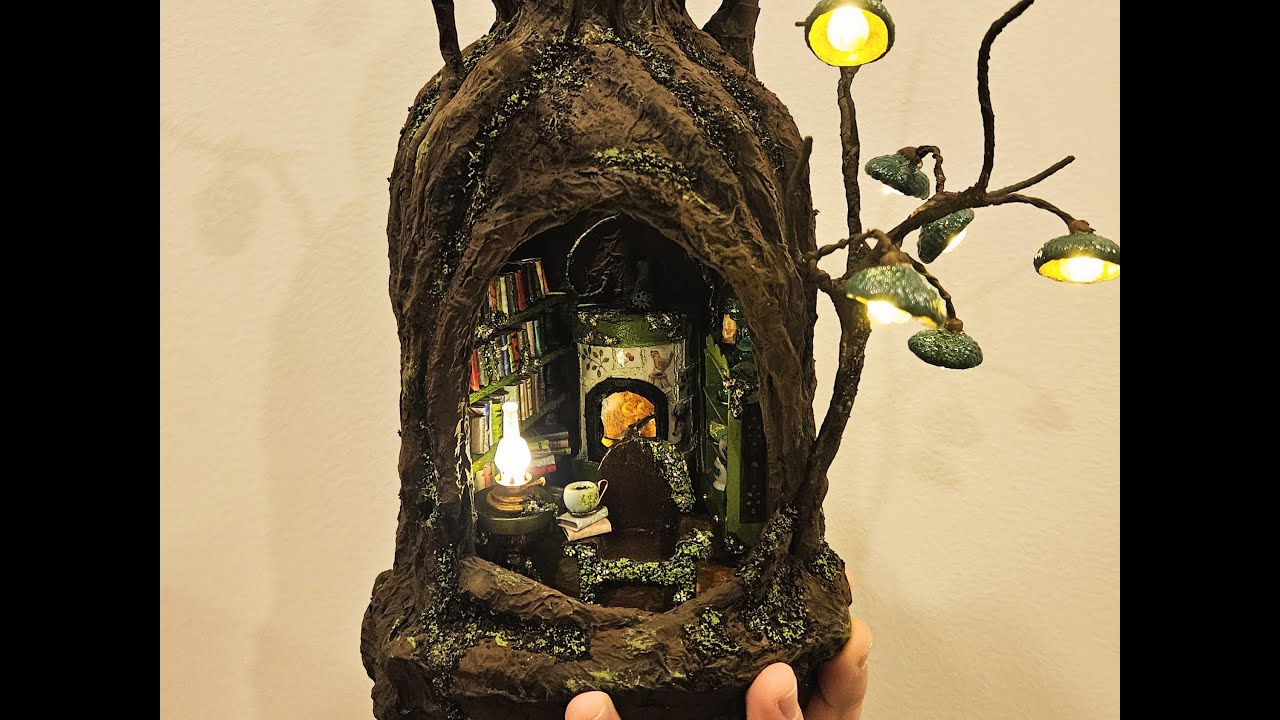 Junk to Treehouse: Mini Treehouse in a Maple Syrup Jar