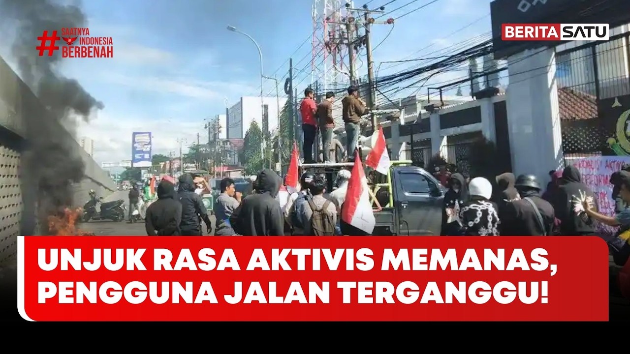 Unjuk Rasa Aktivis di Makassar Memanas, Pengguna Jalan Terganggu! #beritasatu