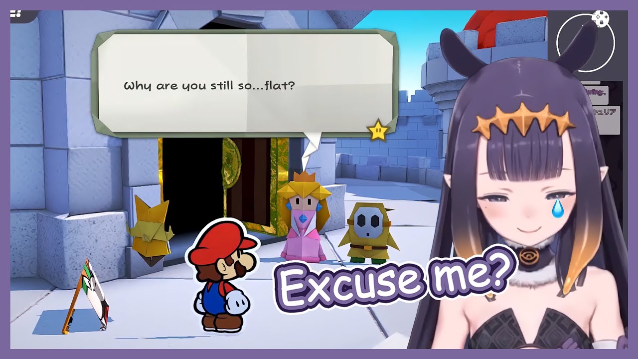 【Hololive】Ina  - Why are you still so...flat?【Paper Mario: The Origami King】