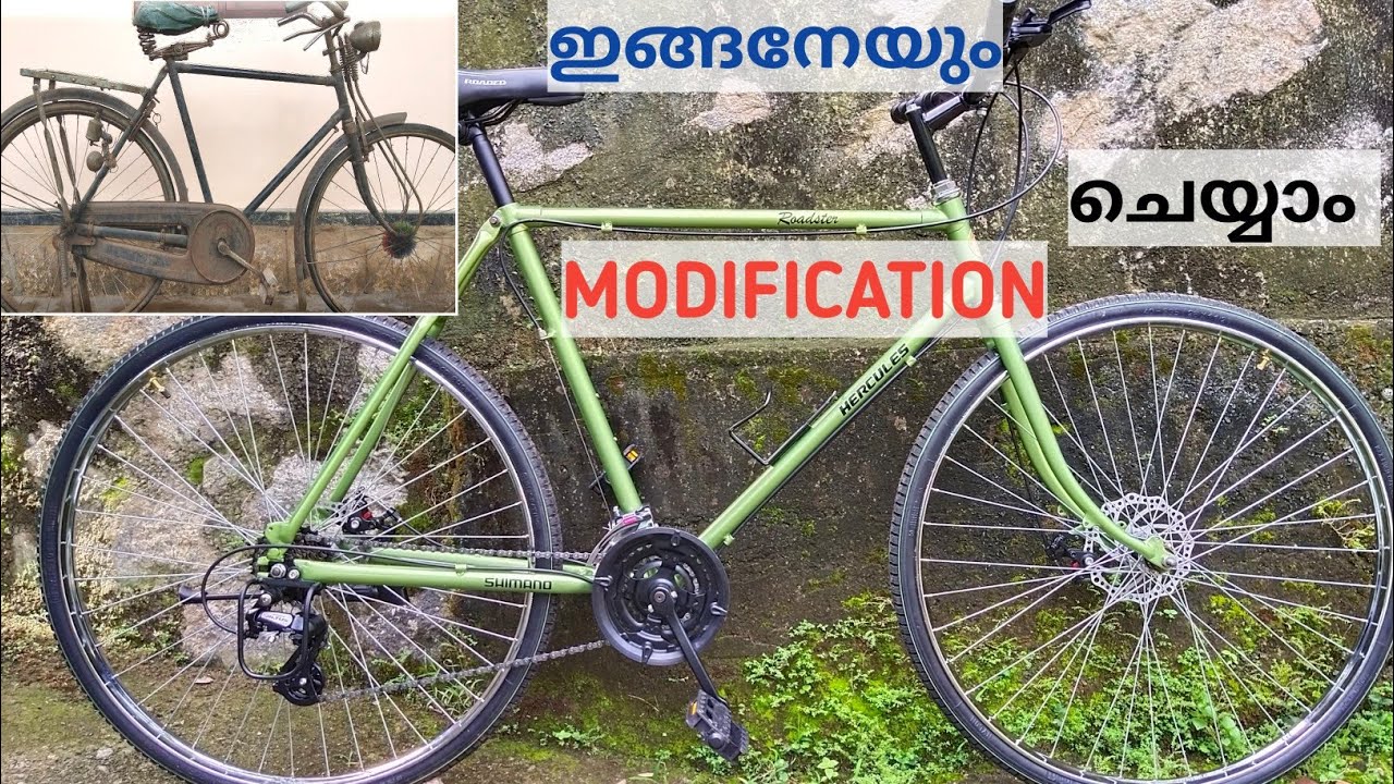 Restoration and Modification of an old Hercules Roadster into 21 speed Hybrid Bike