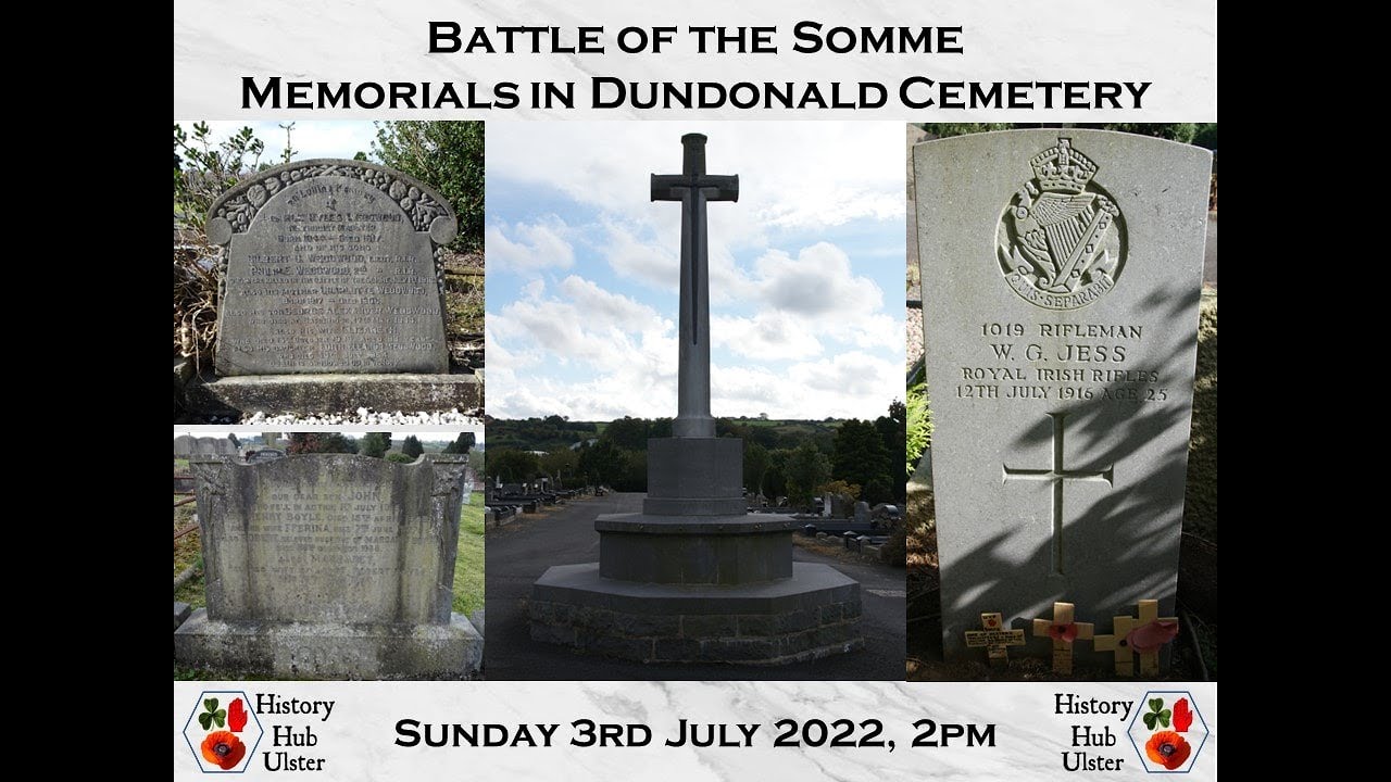 77. Somme Memorials in Dundonald Cemetery with Nigel Henderson