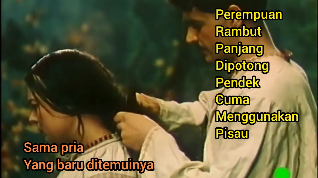 potong rambut wanita panjang banget dengan menggunakan pisau