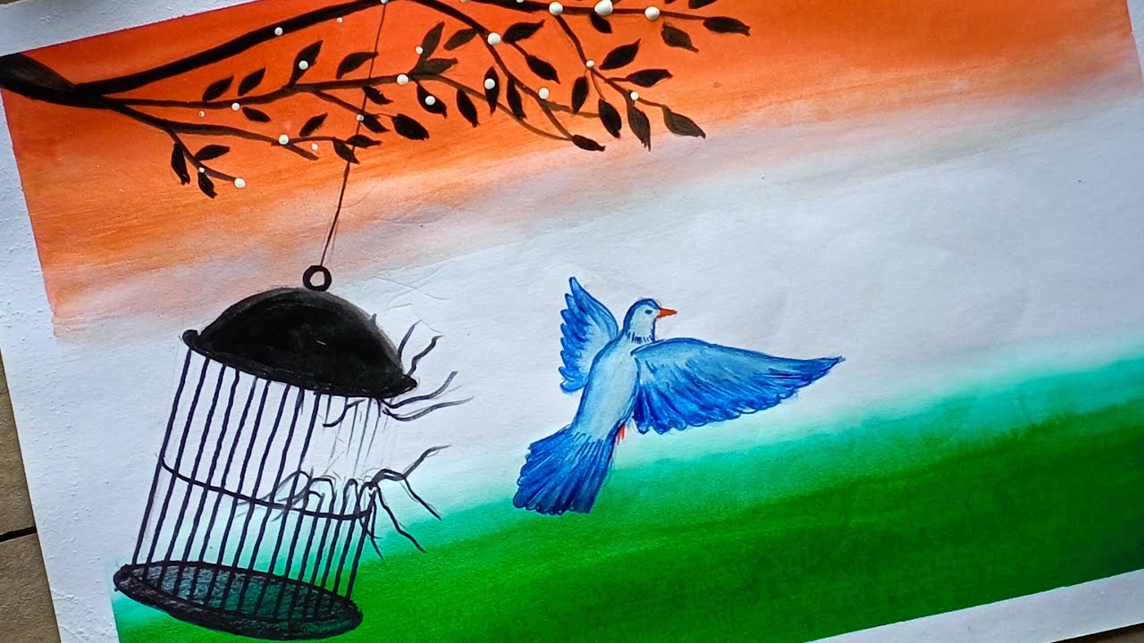 DAY 5! 15 days Independence day challenge ❤️ Freedom Bird🇮🇳🕊️ #shorts #ashortaday