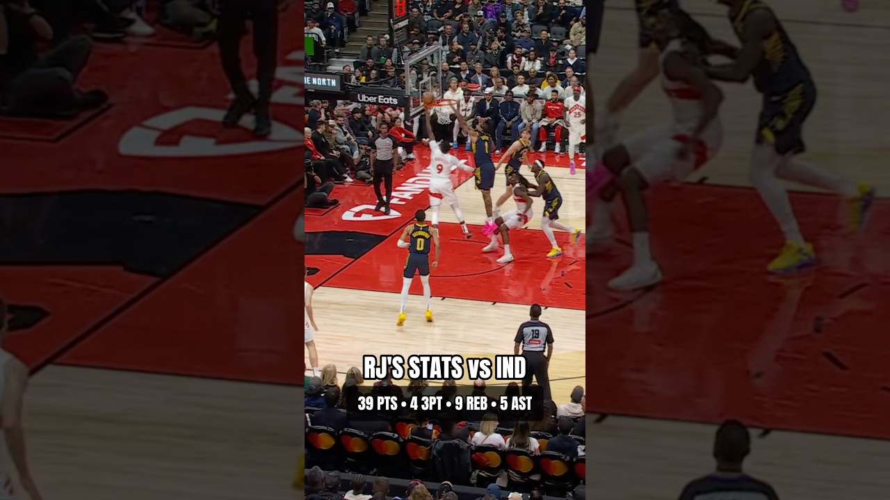 RJ Barrett 🇨🇦 WENT OFF against Indiana! 🔥 