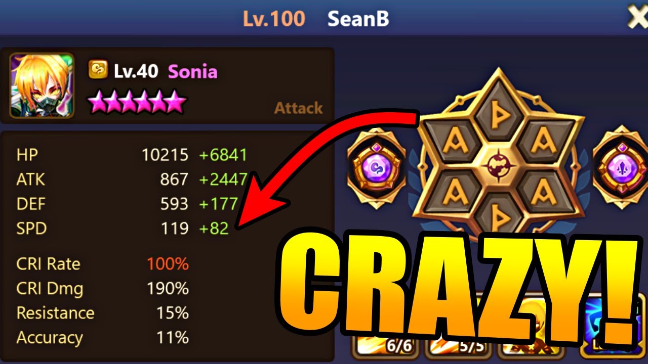 You Won't Believe SeanB's Diabolical SONIA Build In G3 Summoners War RTA