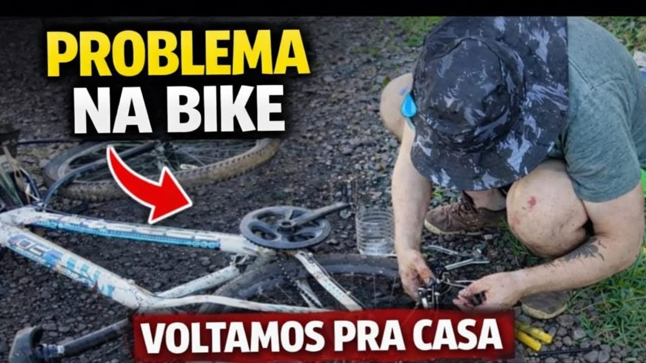 Depois do tombo, a bike não aguentou