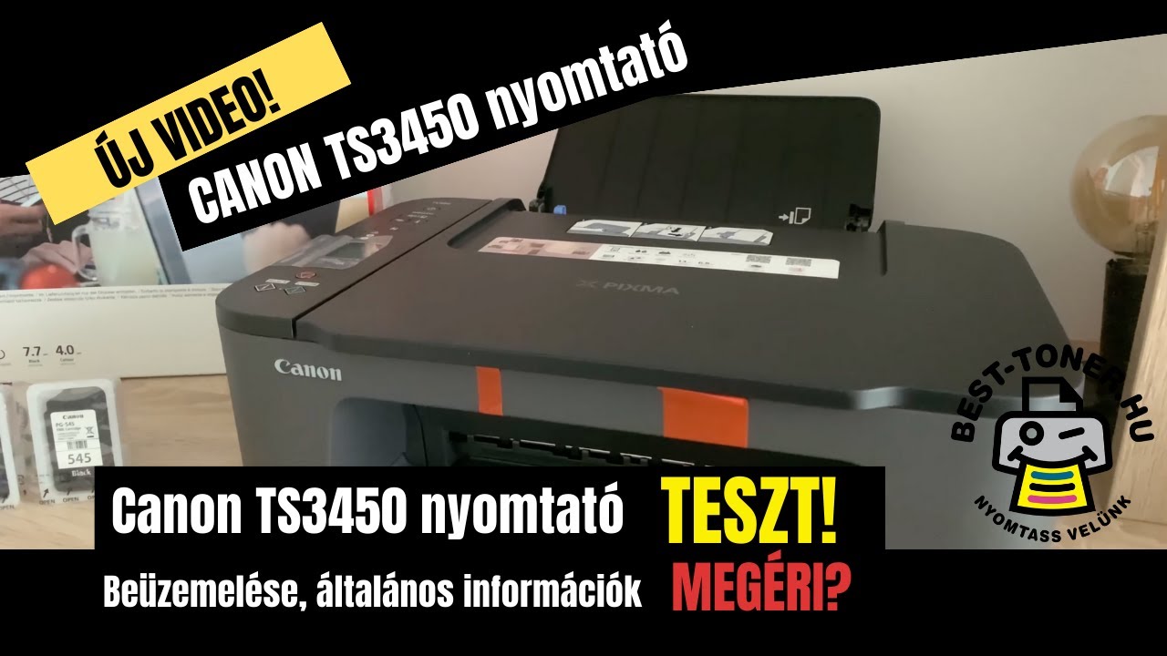 Canon Pixma TS3450 beüzemelése, patron behelyezése -#nyomtató #toner #kellékanyag #patron #besttoner