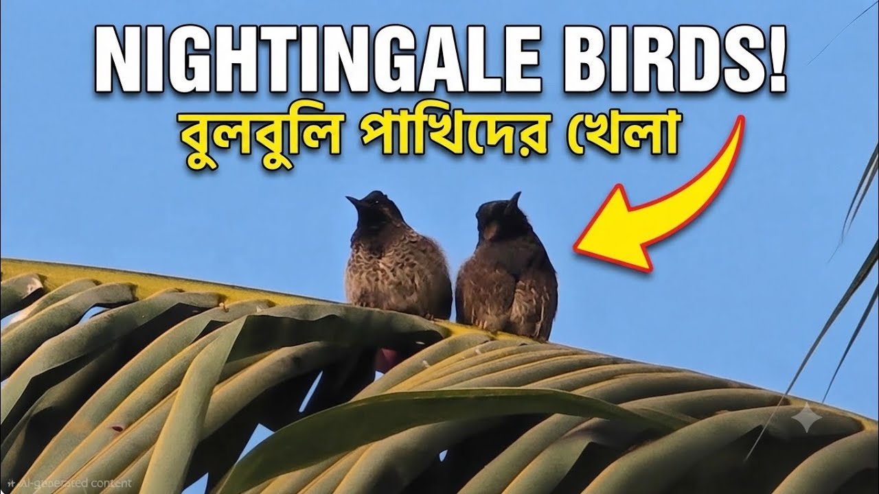 Nightingale Birds l Birds sat on the tree l বুলবুলি পাখি । 
