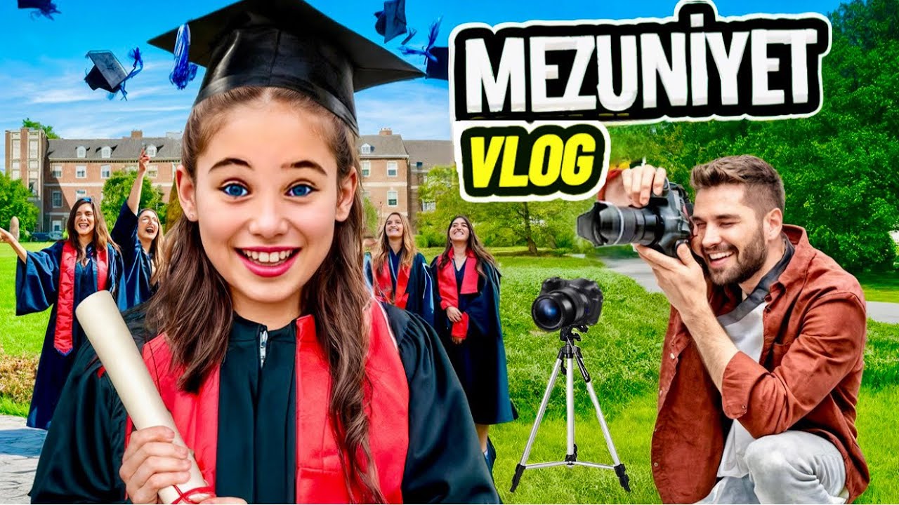 ELİF SİNEM MEZUNİYET ÇEKİMİ VLOG !! KEP FIRLATMA TÖRENİ !!