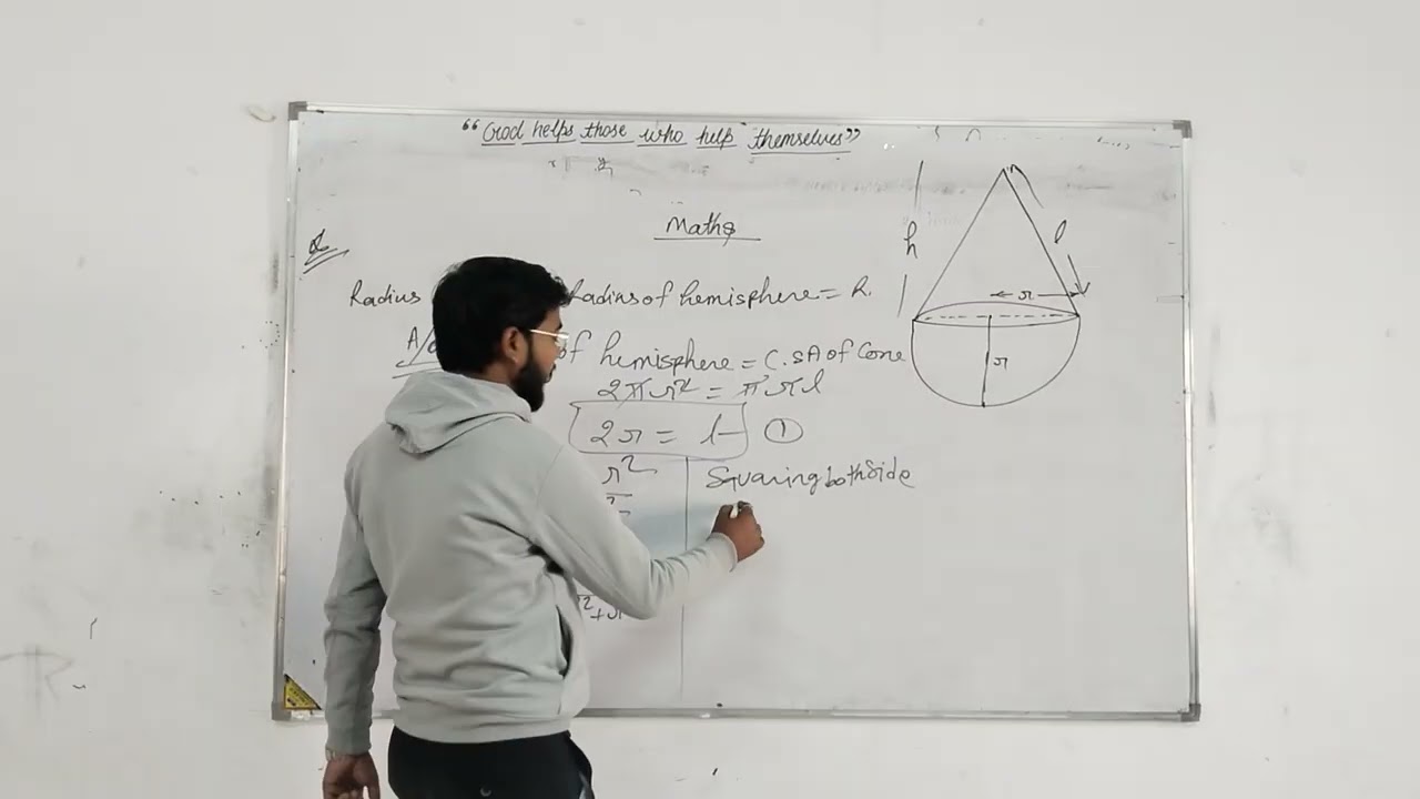 In this question ratio of radius and hight of cone if radius are same...