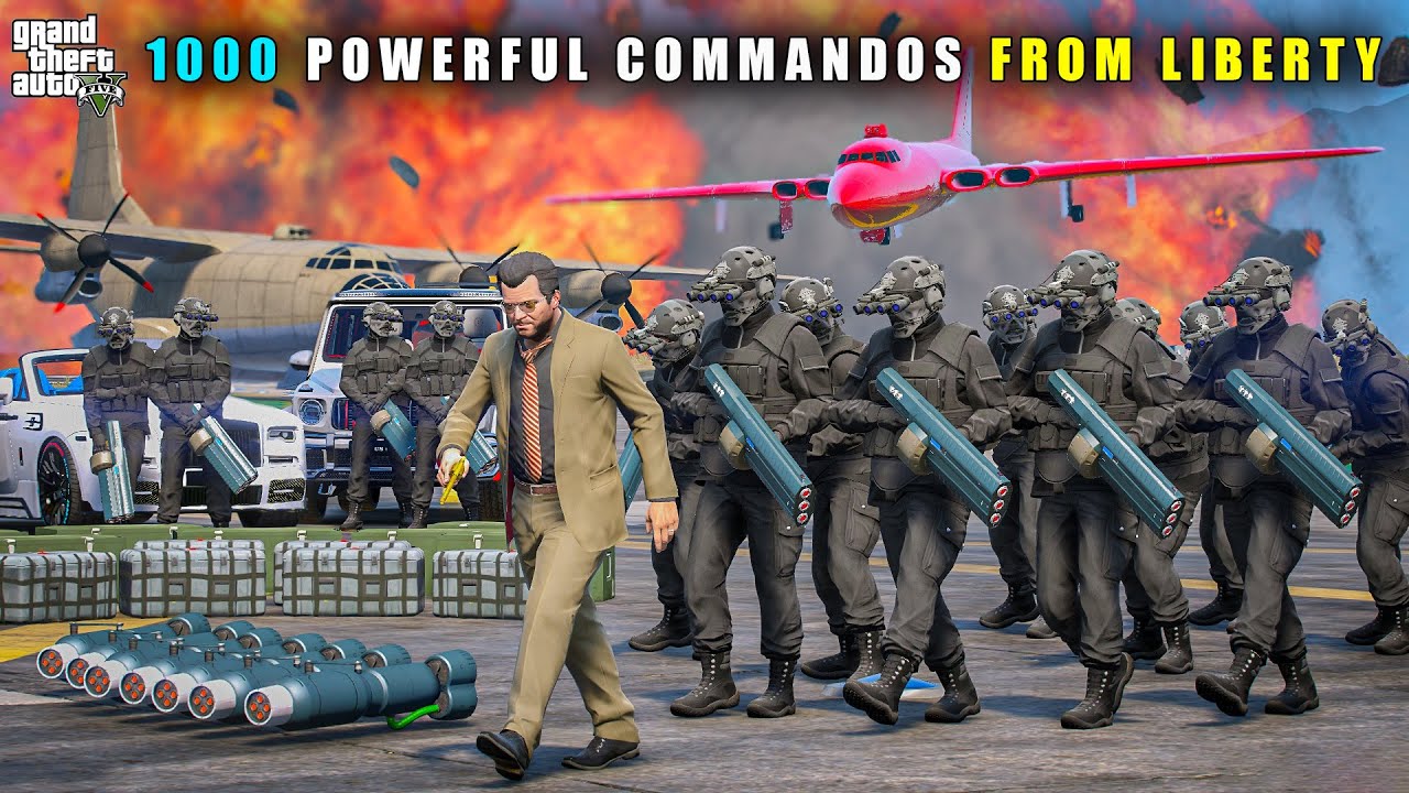 GTA 5 : MICHAEL BUYING 1000 POWERFUL COMMANDO ARMY FROM LIBERTY CITY || BB GAMING