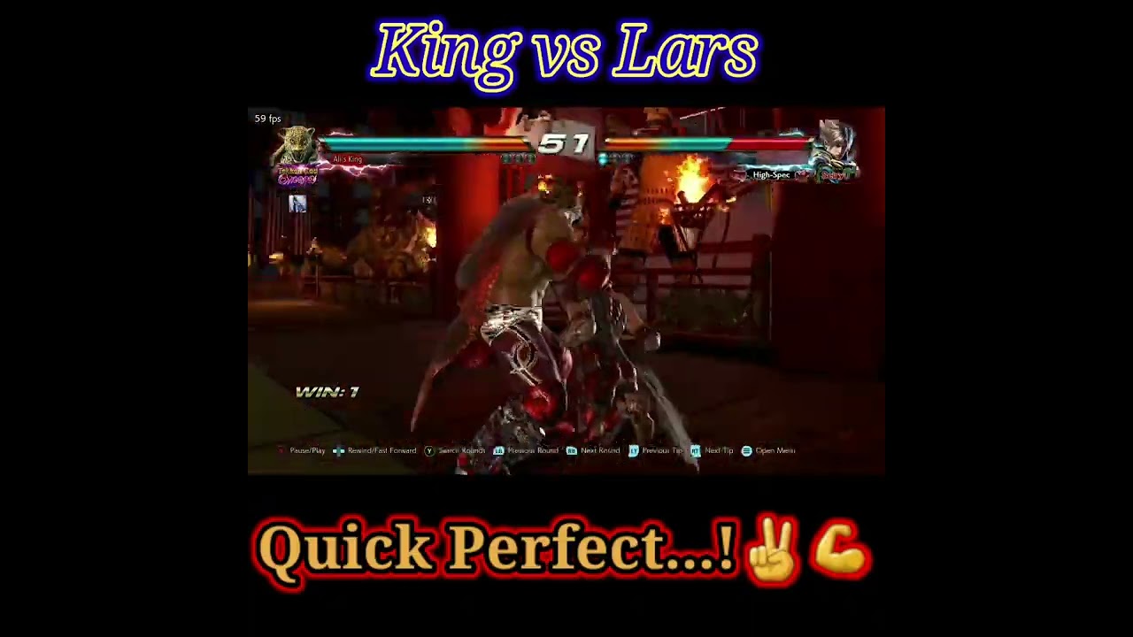 King vs Lars | Beast mode on...!☠️ | Tekken7 | Season4 | #short | #alisking