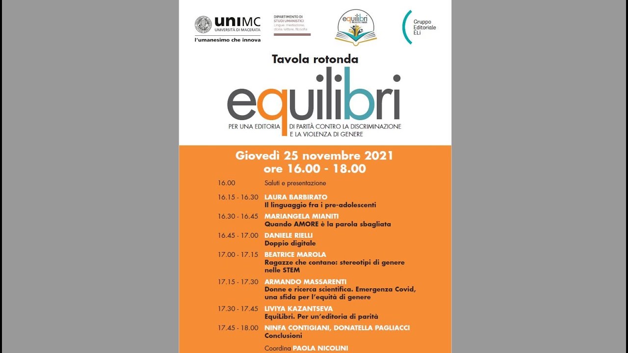 Equilibri: Per una editoria di parità contro la discriminazione e la violenza di genere | 26.11.2021