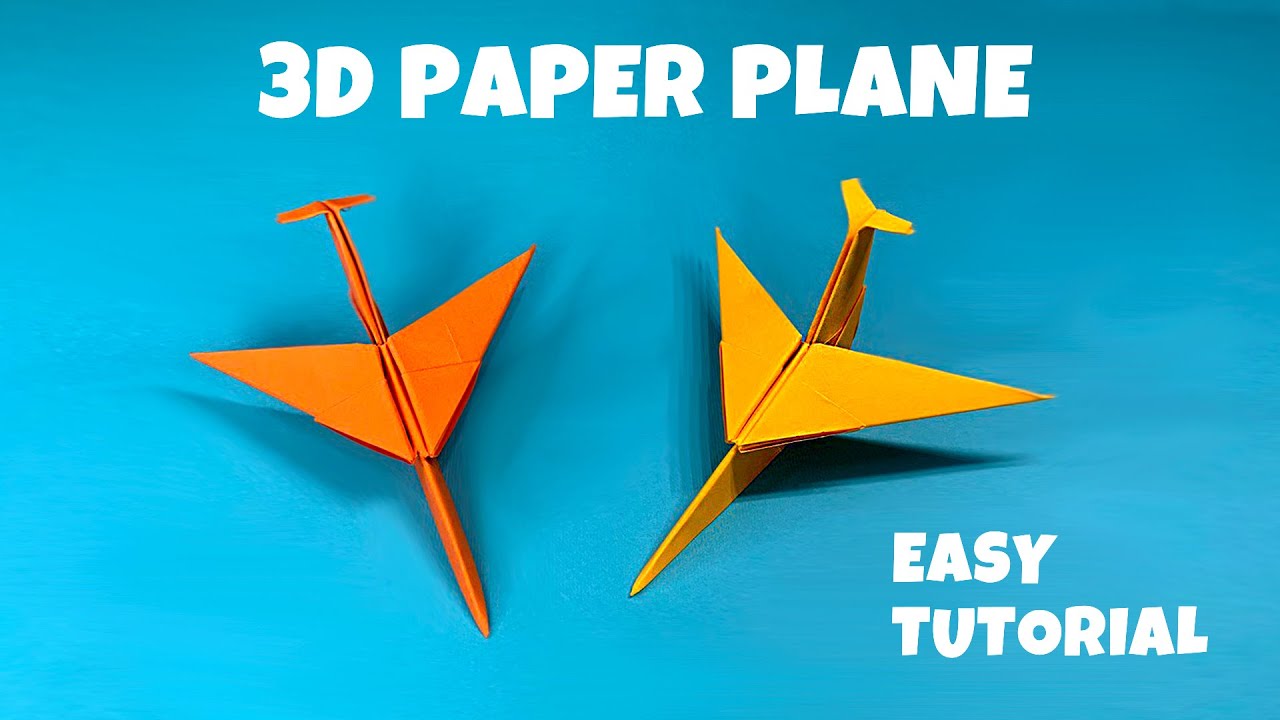 ✈️👨‍✈️ SUPER EASY tutorial: How to make 3d origami plane | DIY crafting