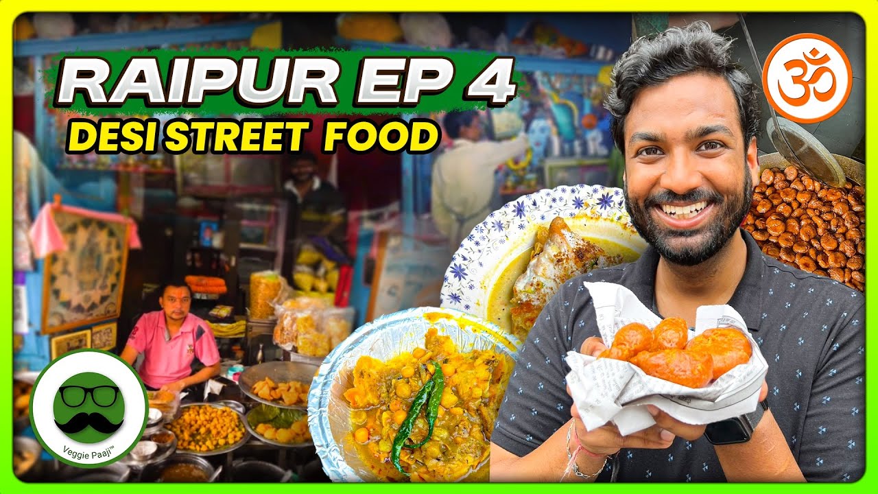 Raipur Street Food | Dukaan main Mandir 🕉️ & More | Veggie Paaji