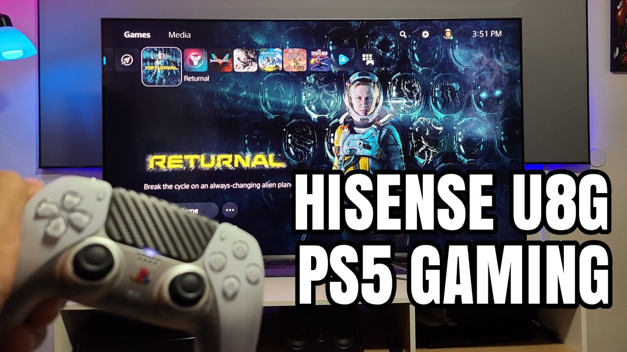 Hisense U8G Gaming with PS5 and Local Dimming