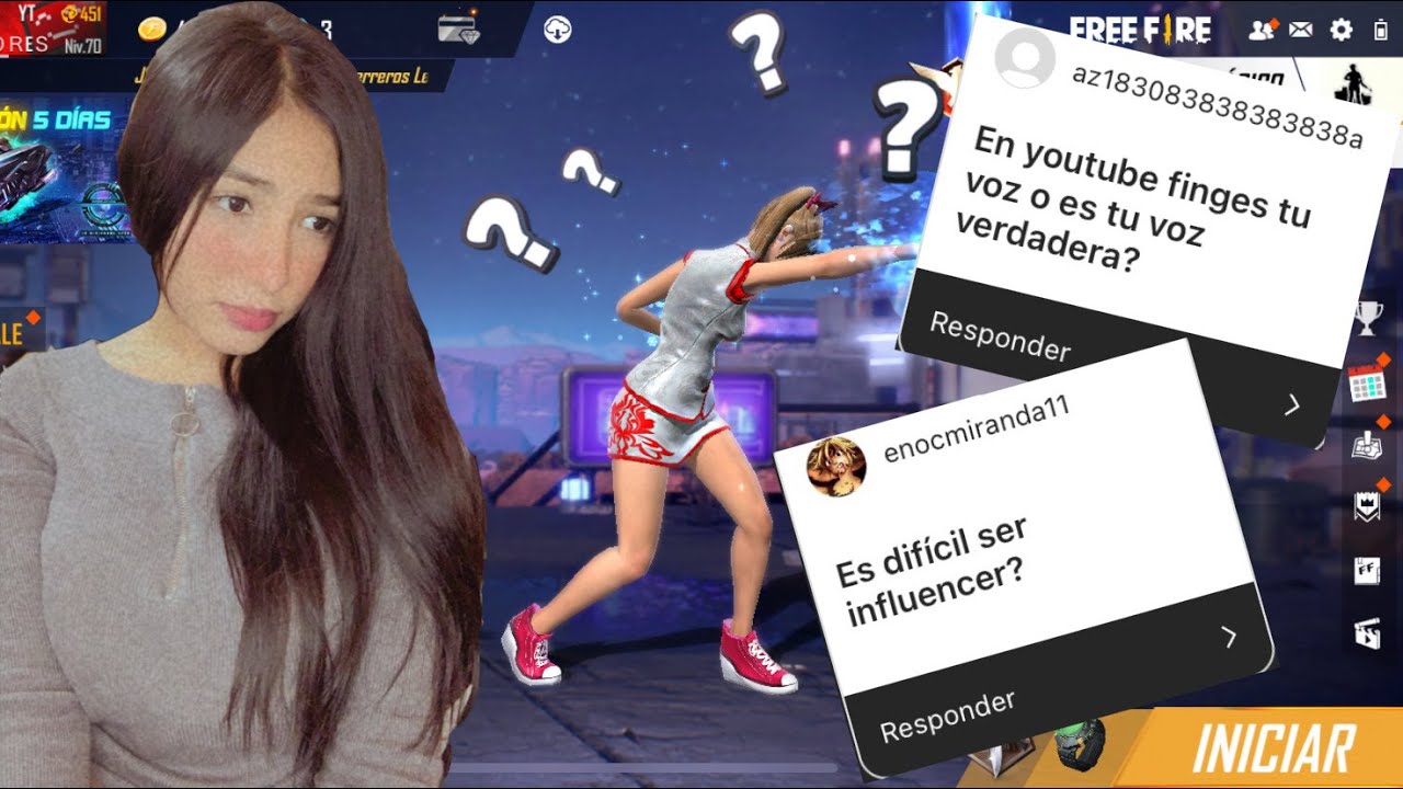 RESPONDIENDO TODAS SUS PREGUNTAS EN 2.0 ¿FINJO MI VOZ? ¿CUANTOS AÑOS TENGO?  FREE FIRE NENA FLOW