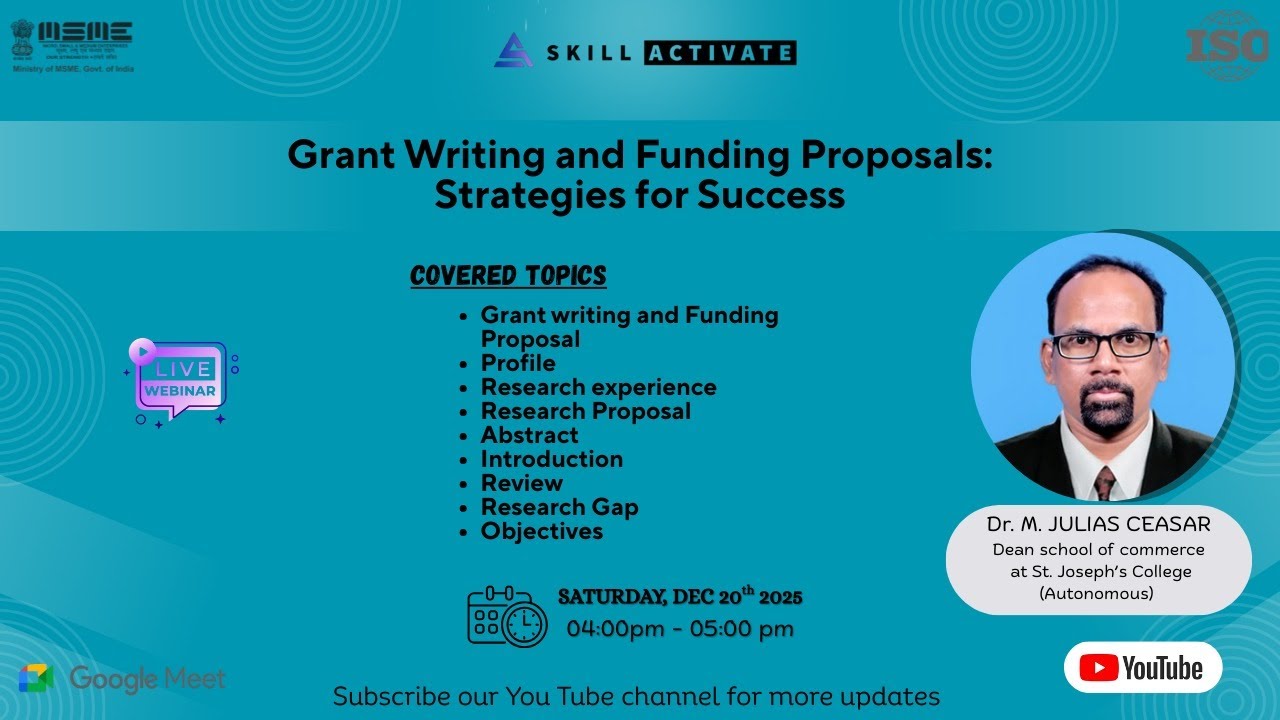 Grant Writing and Funding Proposals: Strategies for Success