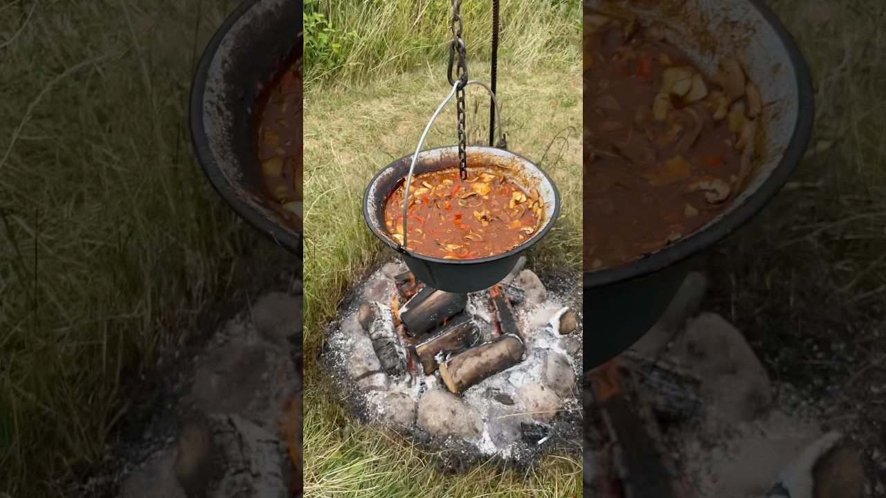 Kesselgulasch #shorts #gulasch #fleisch #feuer