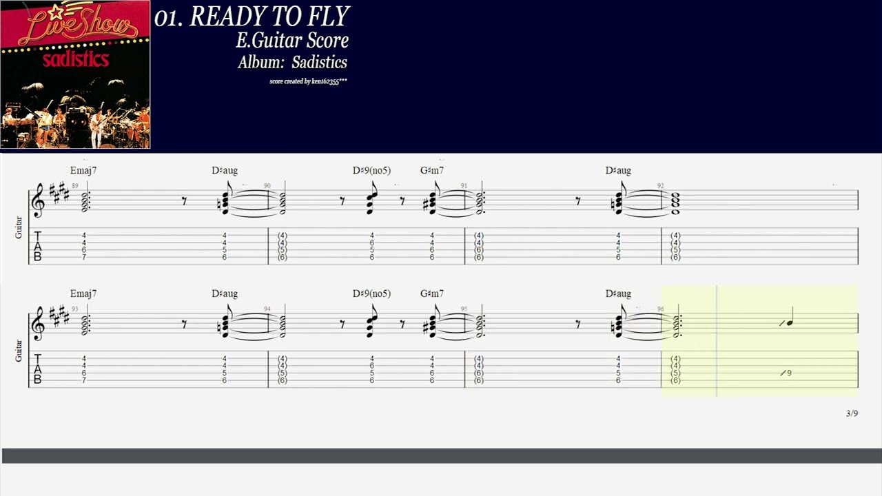 高中正義【Masayoshi Takanaka】01. READY TO FLY【Guitar TAB】ver. Sadistics