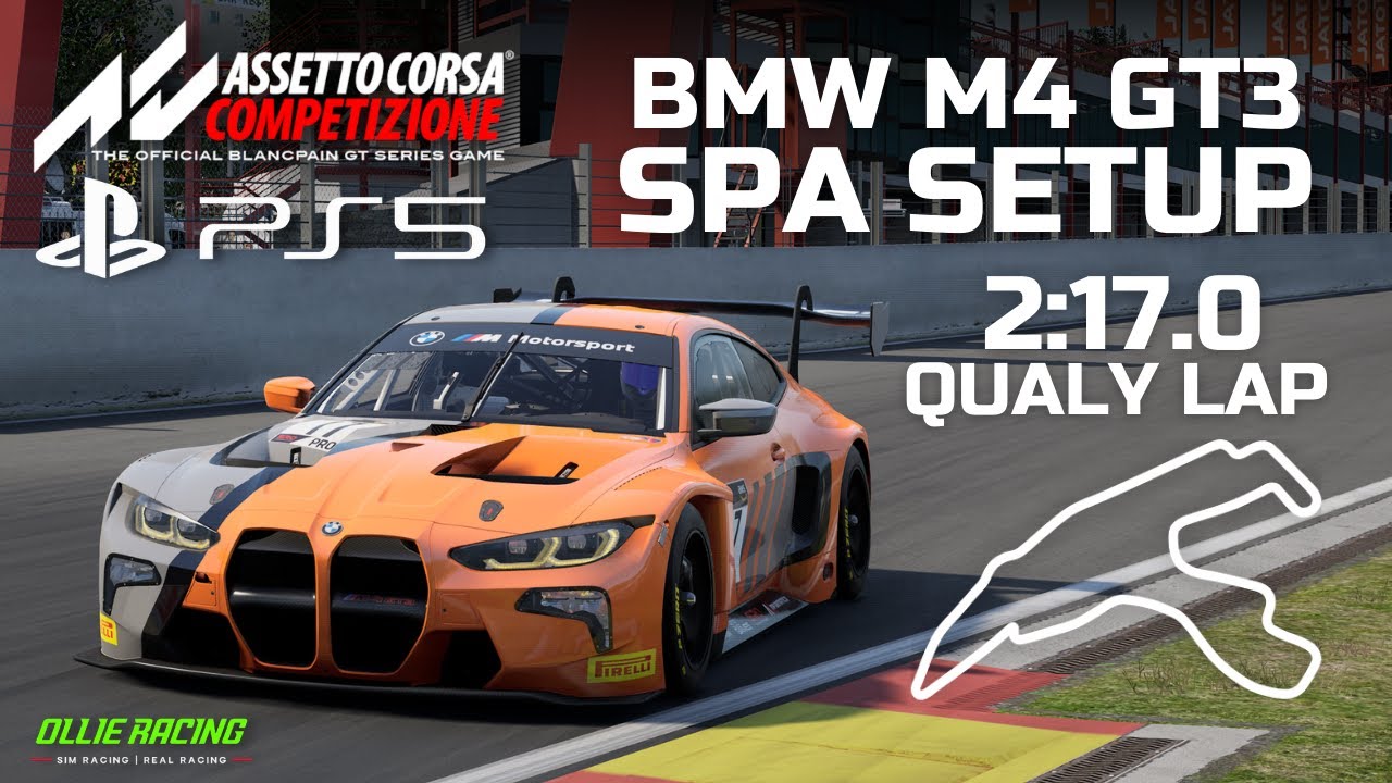 ACC on PS5: BMW M4 GT3 Race Setup - Spa Francorchamps + Qualy Lap (2:17.0)