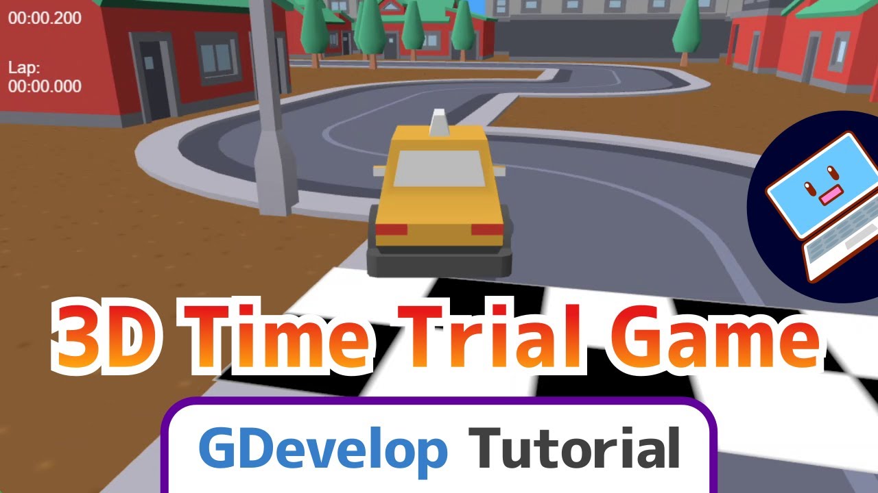 3D Car Time Trial Game Tutorial [Learn 3D built into GDevelop]