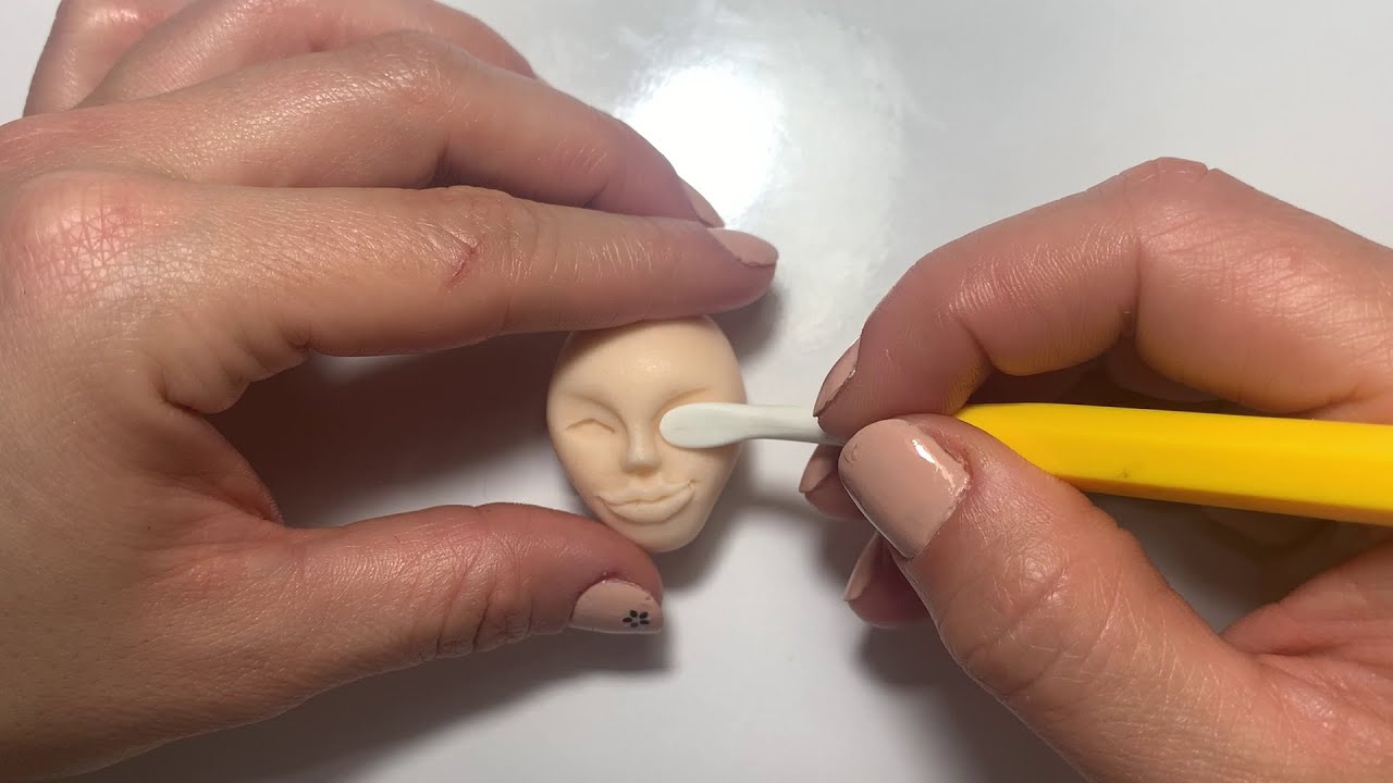 How to Make a Fondant Face Step by Step - Sugar Paste Face Tutorial - Fondant Woman Face Tutorial