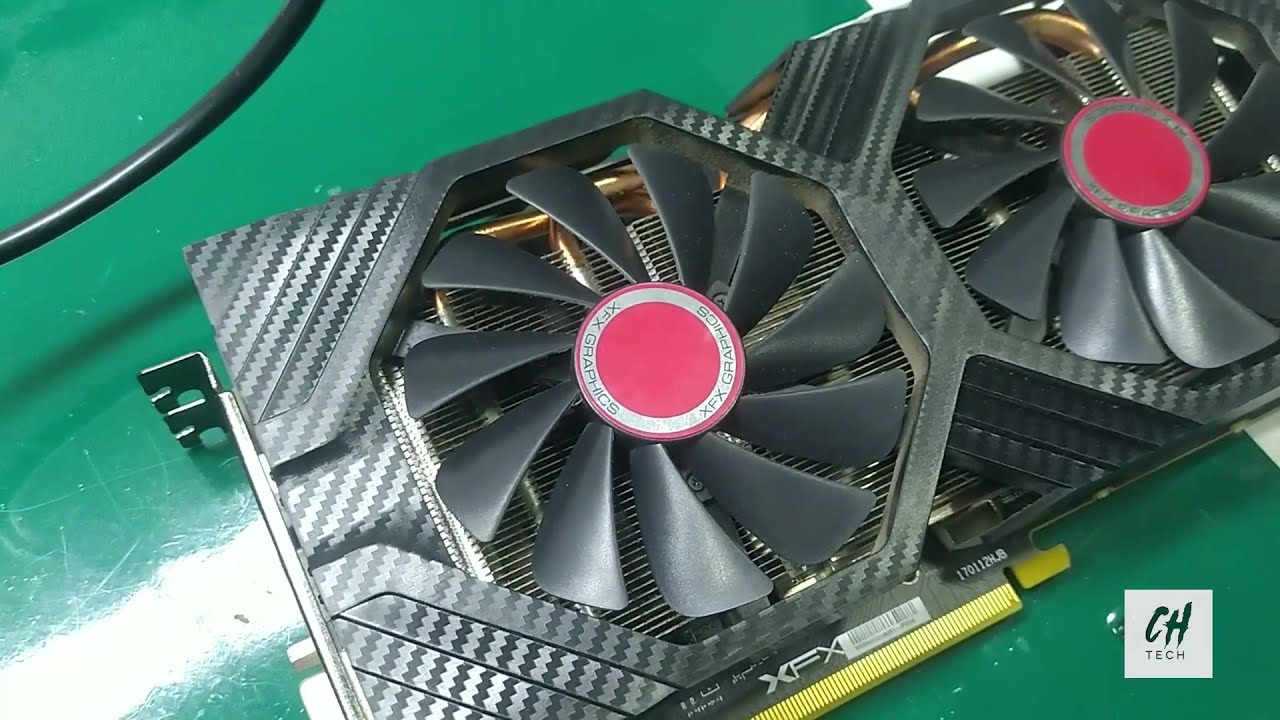 Placa de Vídeo XFX RX580 8GB em curto, análise e tentativa de reparo.