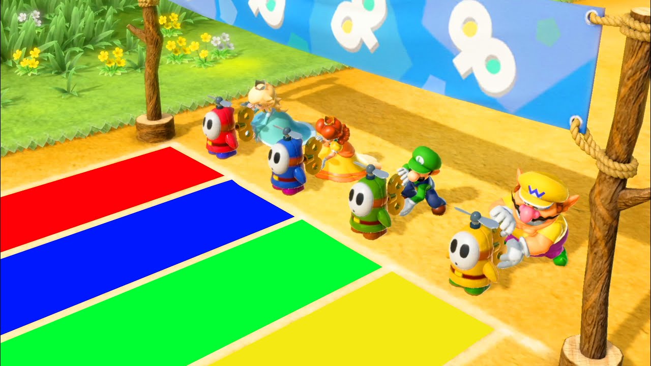 Mario Party Superstars - Rosalina Vs Daisy Vs Luigi Vs Wario