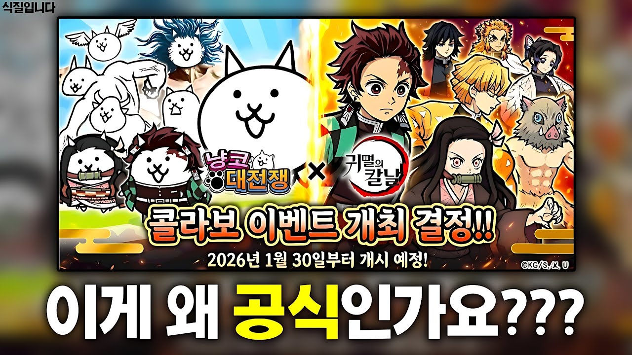 [냥코] 냥코대전쟁 × 귀멸의 칼날 콜라보 결정! 이거 진짜 맞아요.. 말도안되....