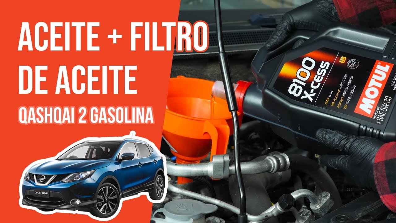Cambio de aceite y de filtro de aceite Qashqai 2  1.2 DIG-T 🛢