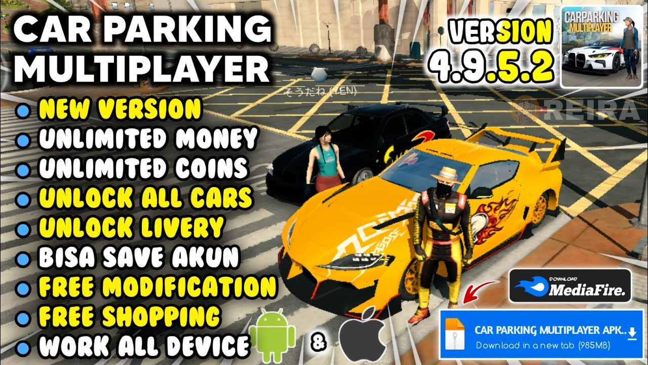 CAR PARKING MULTIPLAYER MOD APK V4.9.5.2 Terbaru 2025 - No Password & Unlimited Money