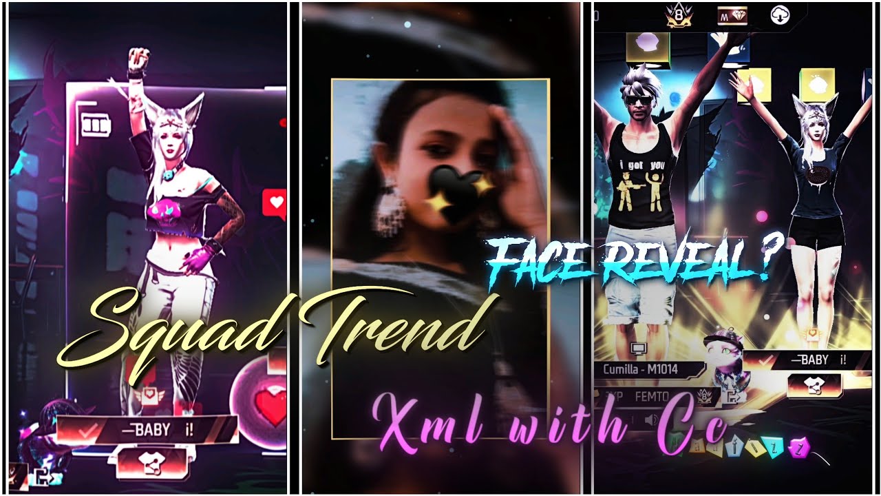 Squad Trend Xml with Cc || new free fire Xml File || free fire xml || free fire  xml file #naaafizz