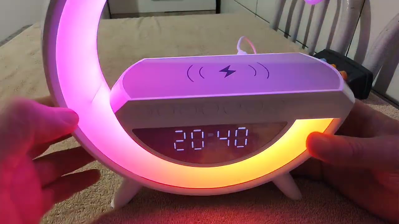 Como configurar e ajustar a hora da luminária led G-Speaker