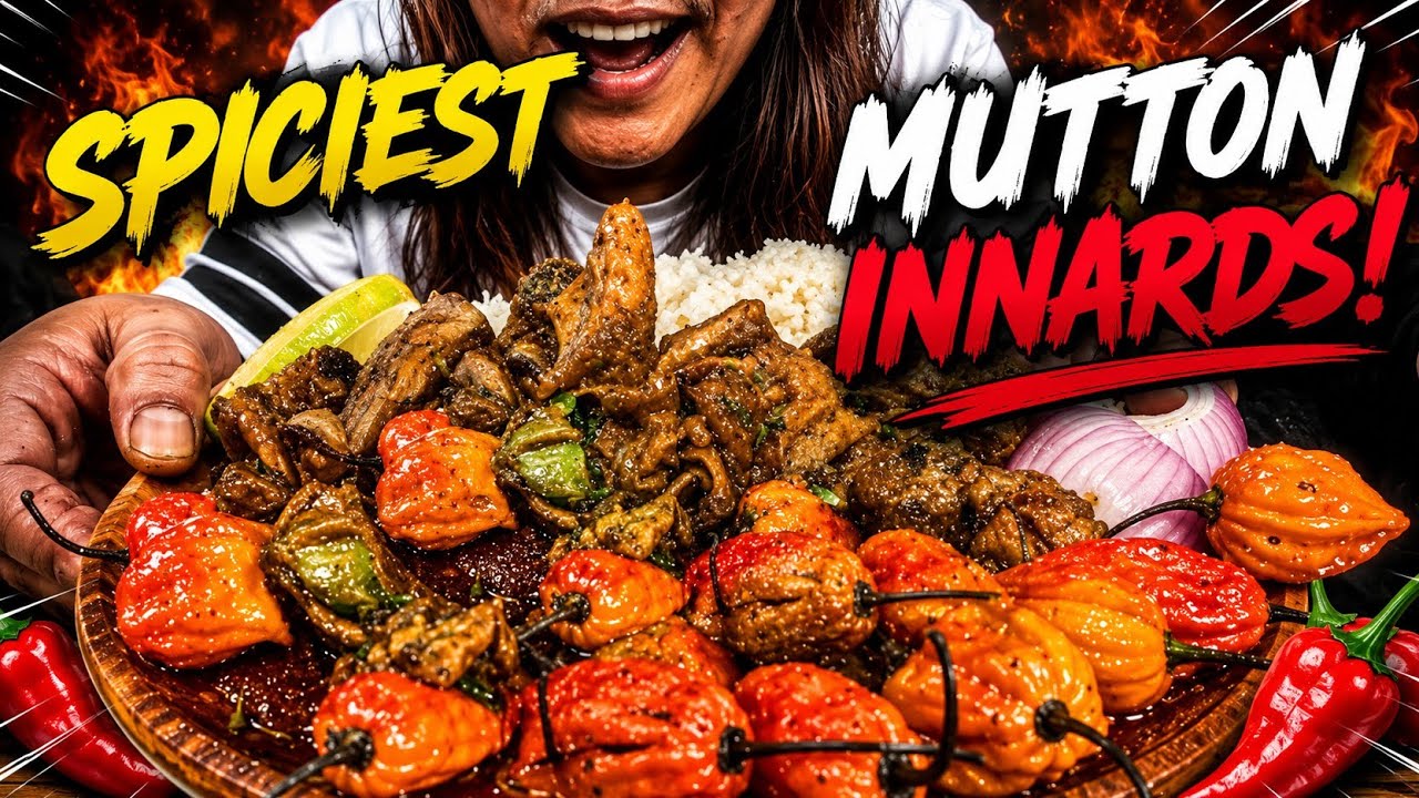 Extreme Spicy Mutton Innards || Dom Marwein || Meghalaya