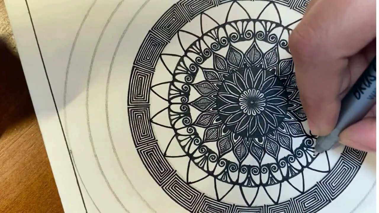 How to Draw an Easy Mandala | Mandala Art for Beginners #mandala #mandalaart #relaxing