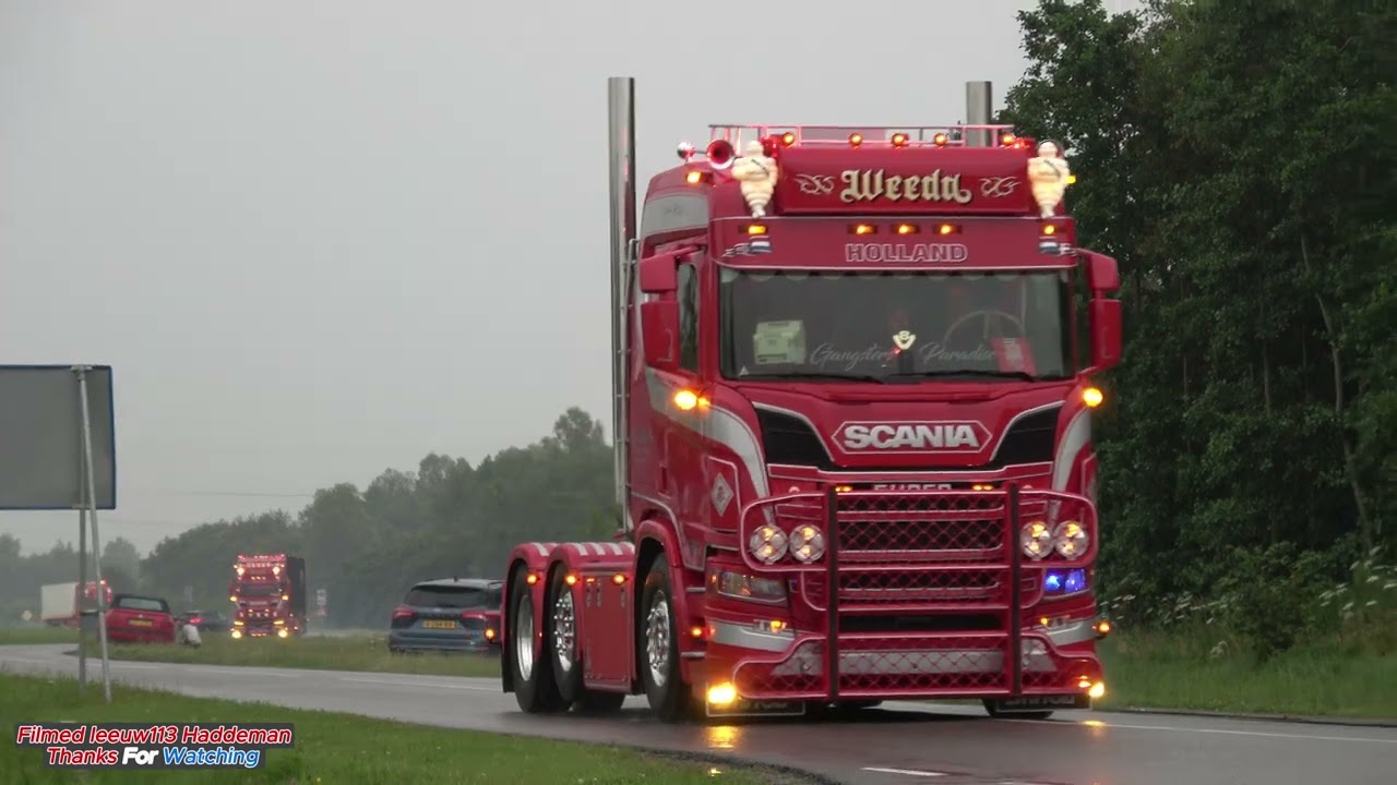Trucks Leaving | Weeda Transport Scania V8, Volvo FH16, Iveco filmspecial at Truckstar Festival
