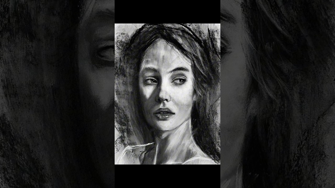 Social limits Do you like this charcoal drawing?Emotional charcoal portrait #art #portrait
