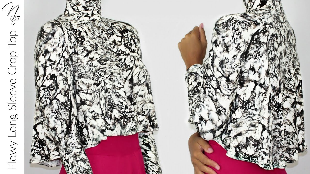 Nadira037 | DIY | Long Sleeve Crop Top | PATTERN INCLUDED